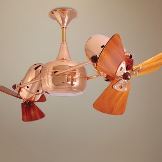 36" Matthews Duplo Dinamico Polished Copper Ceiling Fan   #23168 46868