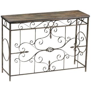 Schafer Iron Scroll Console Table   #M7158