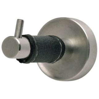 Zanzibar Collection Stainless Steel Black Leather Bath Hook   #21822