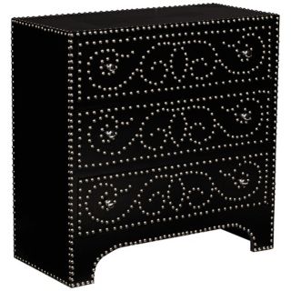 Sahara Three Drawer Accent Chest With Nail Head Detailing   #W0702