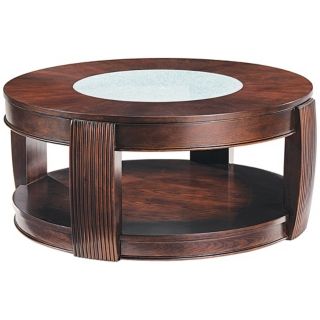 Ino Collection Burnt Umber Ash Round Cocktail Table   #Y1223