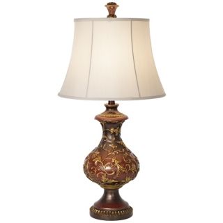 Kathy Ireland Catherine Aged Red Table Lamp   #P7414