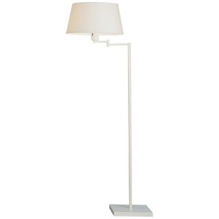 Robert Abbey Real Simple White Swing Arm Floor Lamp   #J1690