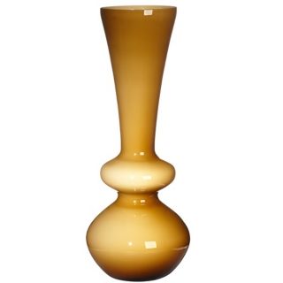 Amber Curves 18" High Hand Made Glass Vase   #W9048