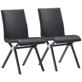 Set of 2 Zuo Modern Xert Gray Upholstered Dining Chair   #V7601