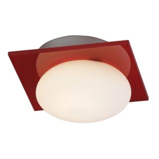 Button Collection 6" Wide Red White Art Glass Ceiling Light   #56578
