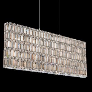 Schonbek Quantum Silver Teak 58 1/2" Wide Crystal Chandelier   #J2646