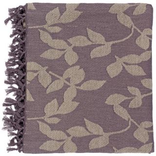 Surya Timora Plum and Tan Throw Blanket   #V0965