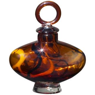 Amber Swirl Glass Perfume Bottle   #T3917