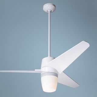 50" Modern Fan Velo Gloss White Ceiling Fan with Light Kit   #J4029