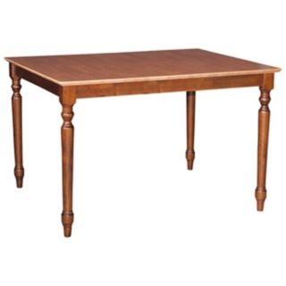 Solid Wood 48" Wide Turned Leg Cinnamon Table   #Y6452