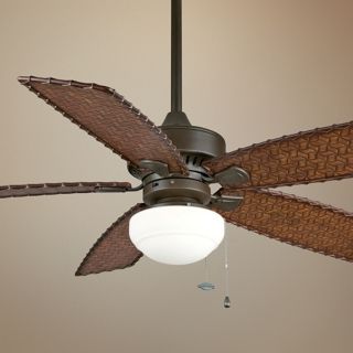 52" Cancun Oil Rubbed Bronze Ceiling Fan with Bowl Light Kit   #N5626 N5640
