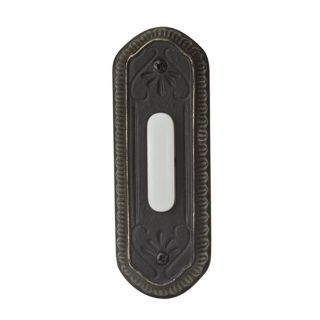 Oval Antique Bronze Doorbell  Button   #45833