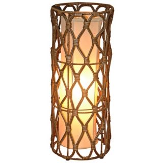 Bethany Wicker Wrapped Iron 24" High Table Lamp   #T8225