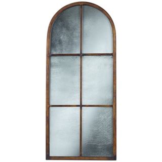 Uttermost Arch Window 37 1/2"H Antiqued Glass Mirror   #W0080