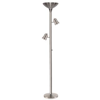 Sleek Shot Steel Finish Torchiere   #H6116