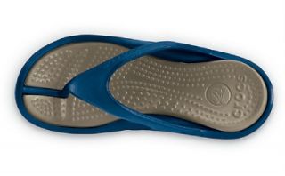 Crocs Athens Navy Khaki Croslite Unisex Thong Sandals See Sizes
