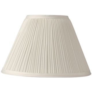 White Mushroom Pleated Lamp Shade 5x11x7.5  (Clip On)   #40033