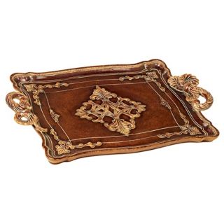 Traditional Serving Tray with Rope Style Handles   #89499