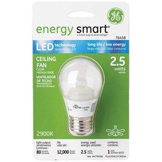 GE Energy Smart 2.5 Watt LED Clear Glass Medium Base Bulb   #M4755