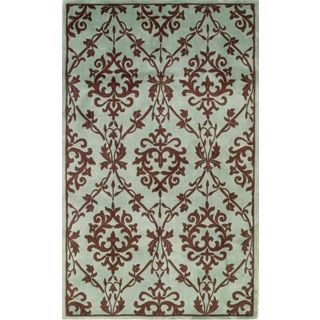 Scrolling foliage design. Manor House area rug series. Hand tufted