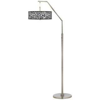 Safari Zebra Giclee Shade Arc Floor Lamp   #H5361 R2386
