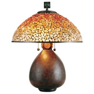 Quoizel Pomez Table Lamp with Agate Stone Shade   #86215