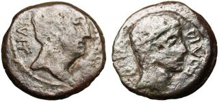 Octavian Divus Julius Caesar AE Dupondius Busts Italian Mint 38 30mm