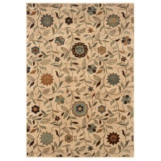 Durand Collection Meadow Ivory and Green Area Rug   #T6947