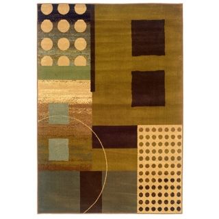 Durand Collection Spencer Green and Brown Area Rug   #T6989