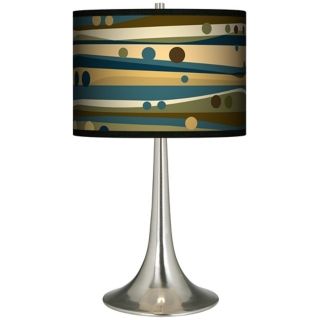 Dots and Waves Giclee Trumpet Table Lamp   #R1676 R7081