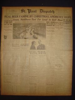 040682CR Bobby Jones Mehlhorn Golf British Open June 24 1926 Newspaper