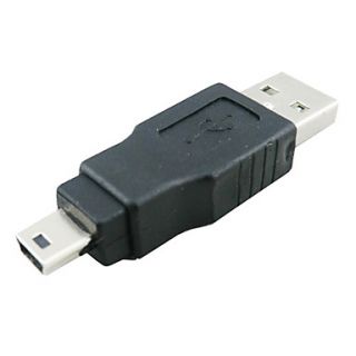 USD $ 0.69   USB Male To Mini USB B Male Adapter (Black),