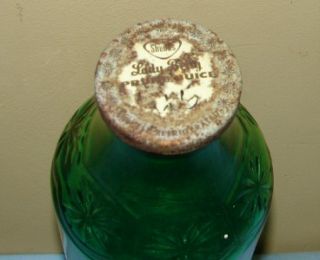 Antique Vintage Green Glass Water Juice Bottle