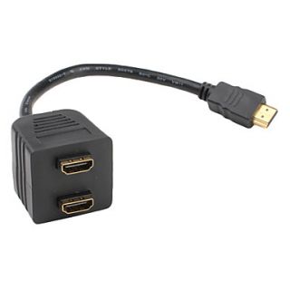 EUR € 8.73   een HDMI male naar dual HDMI vrouwtje adapter splitter