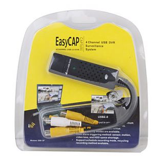 USD $ 10.69   EasyCAP 4 Channel 4 Input USB 2.0 DVR Video Capture