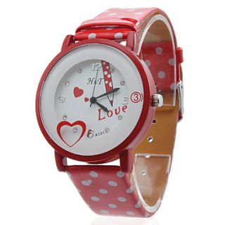 EUR € 4.77   Childrens Heart Shaped PU Analoog Quartz Wrist Watch