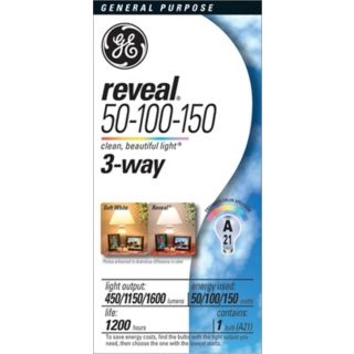 GE 50/100/150 Reveal 3 Way Light Bulb   #48712
