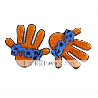 USD $ 3.69   Reflective Car Sticker   Yellow hands,