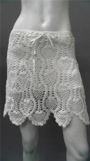 Raviya Junior M Crochet A Line Above Knee Skirt White Pattern Designer