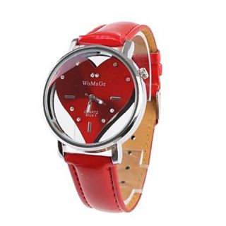 USD $ 4.99   Sweet Heart Girl Women Watch Red Watchband Red Dial Plate