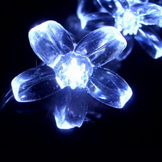 20 hoveder hvid lotus LED streng lys (bruger batterier) (cis 84.012