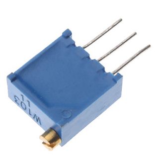 3296 Potenciómetro 3 Pin Resistencias ajustables 10kohm (10 PCS, Blue