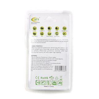 USD $ 6.96   BTY 3000mAh AA Ni MH Rechargeable Battery Set (4