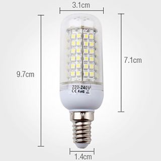 EUR € 8.27   e14 5w 96x3528 SMD 250 300lm 2800 3300k branco quente