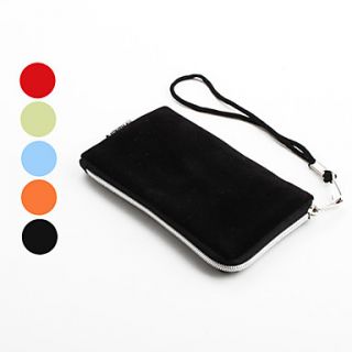 Protective Textile Pouch Case for iPhone 4 and 4S (Assorted Colors