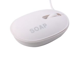 USD $ 11.09   Soap Style USB Optical Wired Mouse (White),