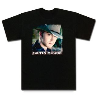 Justin Moore Country Small Town USA New Black T Shirt