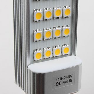 24 LED 250 300lm ampoule lumière blanche chaude (110 240v, 3,5 4w