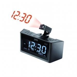 JWIN Dual Alarm Clock Radio with Projection Projector